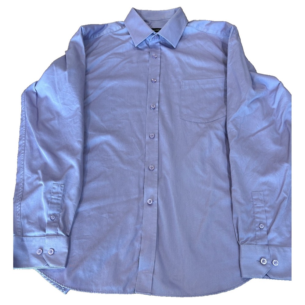Bellissimo lavendar purple button down collar dress shirt size 17L 43 cm size XL